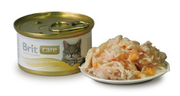 Brit Care Cat Chicken Breast Cheese Burk 24x80g - Elä